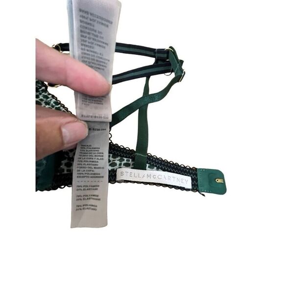 STELLA McCARTNEY Intimates Black Lace Bra Green Cup Underwire S230-255 32C NWOT - Picture 11 of 11